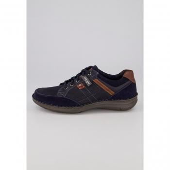 Scarpe basse uomo JP1880 cuoio blu calzata larga