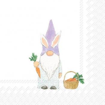 Hochwertige Garten Gnom Servietten – 20 Stück, 33 × 33 cm