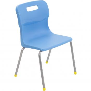 Sky Blue Titan 4‑Leg School Chair – 670 × 438 × 398 mm, 350 mm Seat