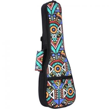 Double Strap Folk Ukulele Carry Bag, 21 Inch, Blue-Graffiti