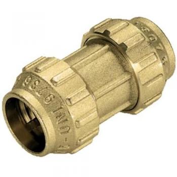 Conduit polyéthylène 25 mm, raccord en laiton Tiemme