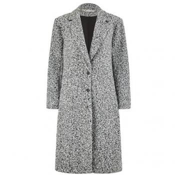 Grey Boucle Long‑Line Coat (UK)