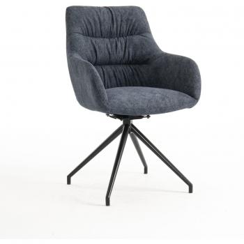 Set of 8 Eva Modern Velvet Dining Chair Swivel Padded Seat w Arms