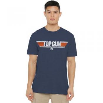Navy Top Gun Vintage Logo Tee