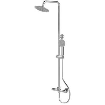 Chrome Round Thermostatic Shower Kit with Fixed and Adjustable Handset