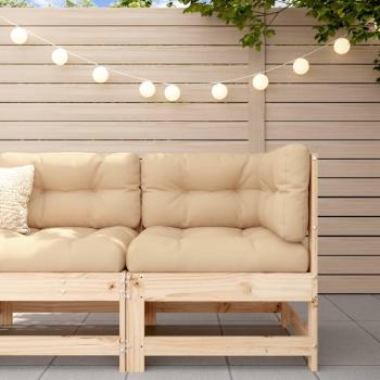 Sofá Esquinero de Madera Maciza de Pino