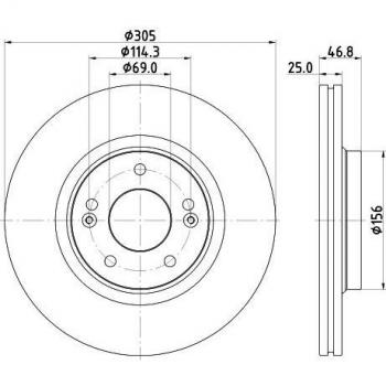 HELLA Bremsscheibe 8DD 355 126-541