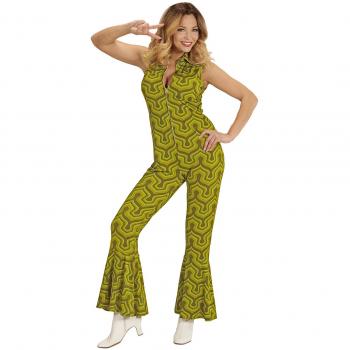 Buttinette 70er‑Jumpsuit „Green Hippie“ – Größelarge