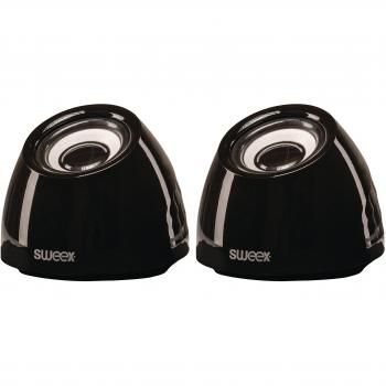 Black Portable 2.0 Speakers USB Power 2x3W
