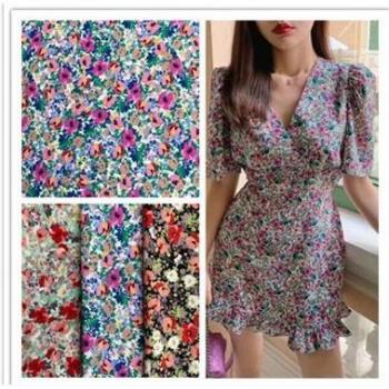 Ropa Coreana: Vestido de Gasa Floral