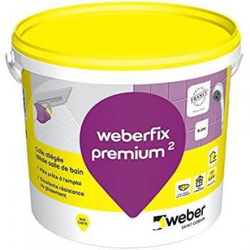 Weberfix premium, colla per piastrelle 5 kg, bianco in pasta per pareti interne ed esterne, pronta all'uso