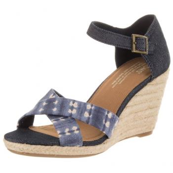 Chaussures casual TOMS Sienna pour femme, pointure 6 US, denim Stripe