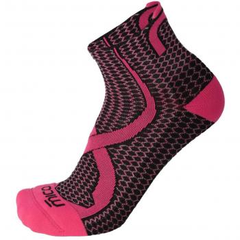 Calze Mico XT2 per trail running (Colore: nero-fucsia, Taglia: 35-37)
