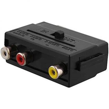 Universal Scart/RCA Connector – Black