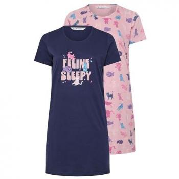 Chemises de nuit à motif chat Yours Curve