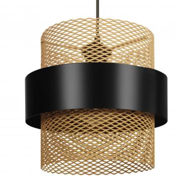 Suspension Tosel Jaune et Noir 27 cm