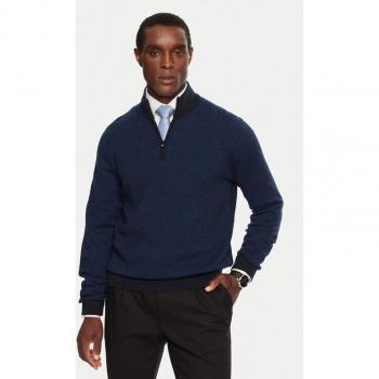 Dunkelblauer Strickpullover BOSS Regular Fit