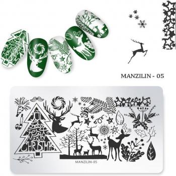Accesorio de Uñas TXTB1: Plantilla de Navidad en Acero