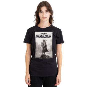 Star Wars: Mandalorian Desert Print Tee – Black, Medium for Her