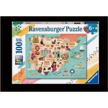 Puzzle XXL 100 Piezas Mapa de España y Portugal