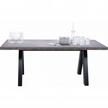 TemaHome Modernes Esstisch-Set 200 cm x 100 cm in Grau