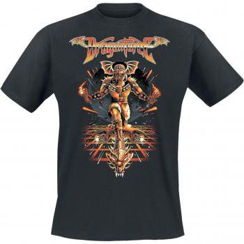 T-Shirt Dragonforce Viking Guitar Surfer Uomo Nero XL