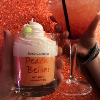 Piped Peach Bellini Scented Candle