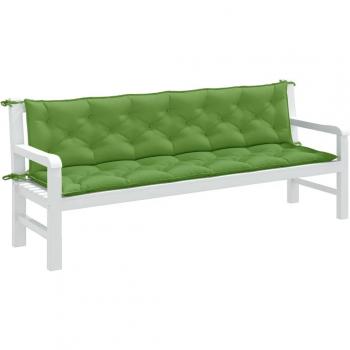 Lot de 2 coussins de banc vert Prolenta Premium – tissu mélangé – 200 x 50 x 7 cm