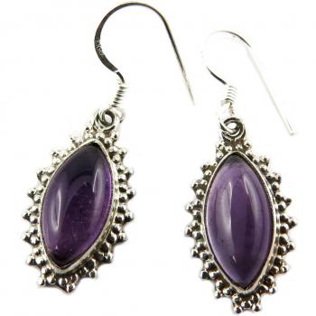 Boucles Argent 'Heaven' Améthyste