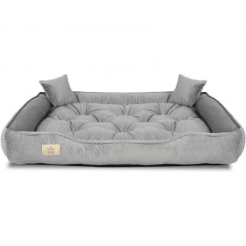 Box doghouse 115x95 cm velluto grigio