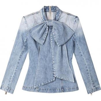 Femme Patchwork Blouse Col Haute Manches