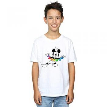 White Disney Boys Mickey Rainbow Chain Top 5-6 Years