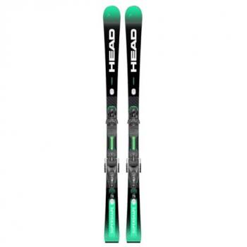 Head Supershape E-Magnum SW Skis with Protections PR 13 GW Black/Green 177 cm