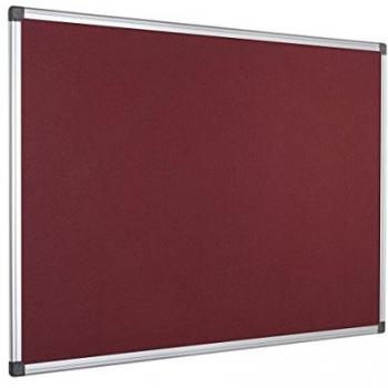 Maya Notice Board by Bi‑Office – Burgundy Fe