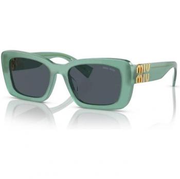 Miu Miu MU07YS Ajuste Asiático 19L09T Gafas de Sol para Mujer Verdes