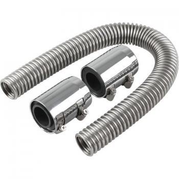 Tuyau de Radiateur Flexible Universel en Acier Inoxydable avec Chapeau Chromé