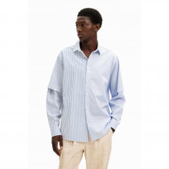 Camisa de Hombre Azul deconstruida en Algodón L Desigual