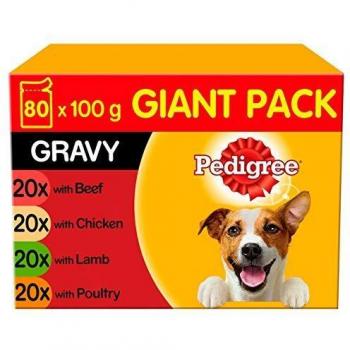 Pedigree Mixed Selection in Gravy for Dogs Variety Pack 80x100g Mega Pack