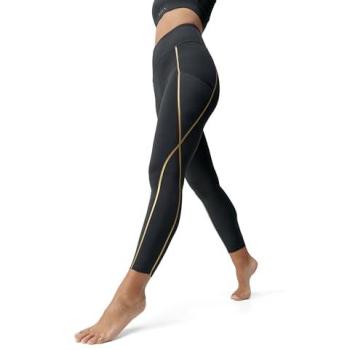 Legging long Gold noir doré pour femme