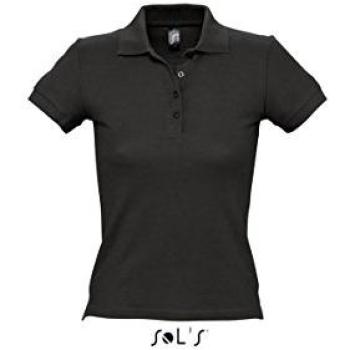 Branded Promo Polo – Women’s Black – XXL