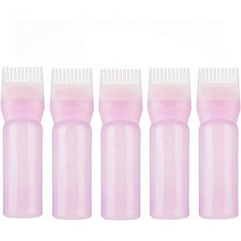 5pcs 120ml Hair Coloring Bottle with Comb