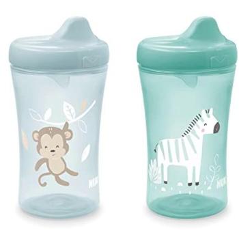 NUK Infant Splash Cups – 2-Pack, Teal/Blue, 10oz (100ml), Ages 9+
