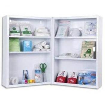 Esculape: Armoire de secours scolaire, double porte, conforme aux normes E.N