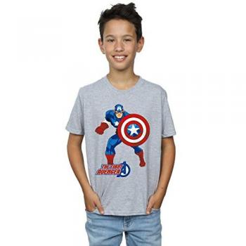 T-shirt Enfant Captain America The First Avenger 5-6 Ans Gris