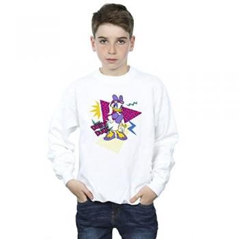 Buntes Daisy Duck Sweatshirt für Jungen, 5–6 Jahre, Farbe: Weiß