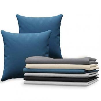 Set Taie Oreiller 65x65 cm Bleu Jersey – Dreamzie