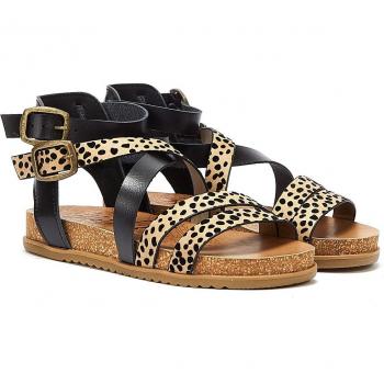Blowfish Malibu Fandie Damen Leopard‑Schnürung Sandale