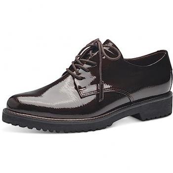 MARCO TOZZI 23712 Schwarzer Mocca Schnürschuh 380 mm