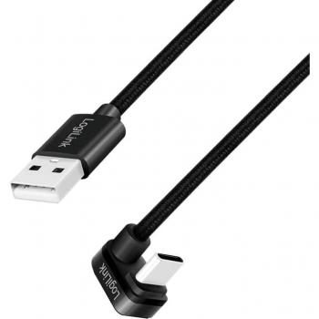 LOGILINK USB 2.0 A-C VINKEL KABEL 2M