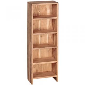 FineBuy CD Regal Massivholz 90 cm Standregal 5 Fächer Landhausstil